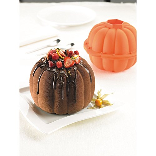 Lekue - Molde 3D de calabaza naranja con 4 boquillas, color fucsia