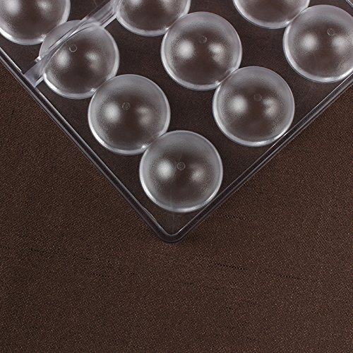 Lembeauty - Molde de plástico transparente 24 en 1 para hacer chocolate semiesferas