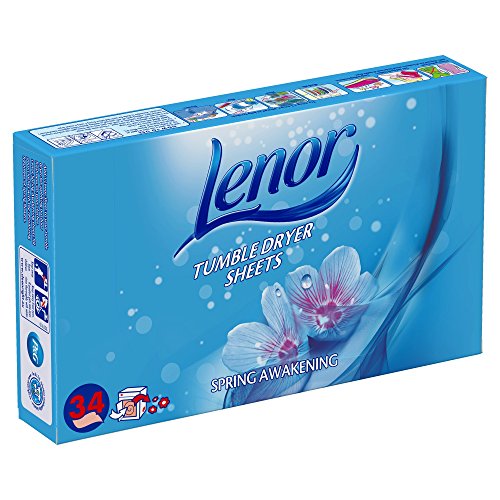 Lenor Spring Awakening - Hojas para secadora (3 unidades, 34 hojas)