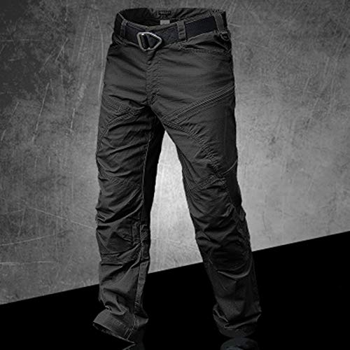 Leobtain Hombres Casual Algodón Pantalones Multi Bolsillo Transpirable Delgado Pantalones de Trabajo de Combate para Entrenamiento Al Aire Libre