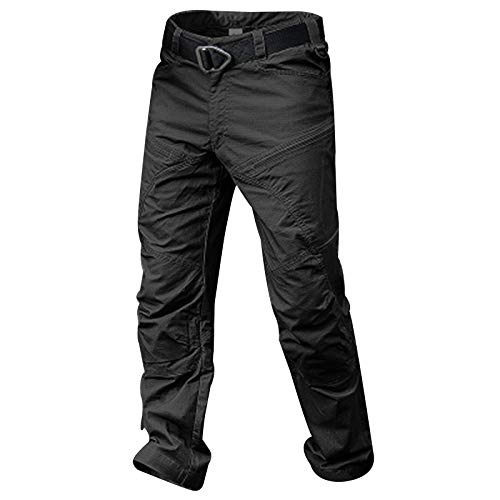 Leobtain Hombres Casual Algodón Pantalones Multi Bolsillo Transpirable Delgado Pantalones de Trabajo de Combate para Entrenamiento Al Aire Libre