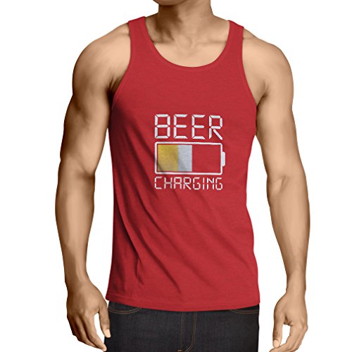 lepni.me Camisetas de Tirantes para Hombre Necesito más Cerveza, Regalos para los Amantes de la Cerveza (XXX-Large Rojo Multicolor)