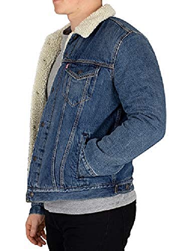 Levi's Type 3 Chaqueta Vaquera, Azul (Mayze Sherpa Trucker 0089), Medium para Hombre