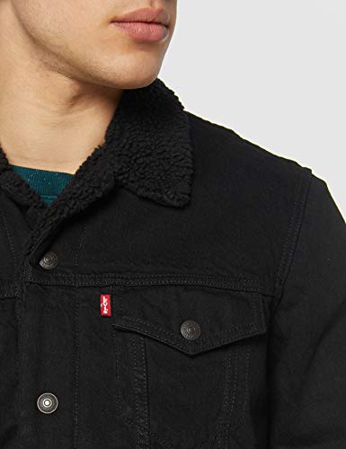 Levi's Type 3 Chaqueta Vaquera, Negro (Berk Sherpa Trucker 0100), XX-Large para Hombre