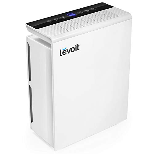 Levoit Purificador de Aire con Filtro HEPA y Carbón Activado, Hasta 55m², 5 Modos y 3 Niveles, Temporizador, Indicador de Calidad de Aire, Captura Alergia, Polvo, Humo, Caspa de Mascotas, LV-PUR131