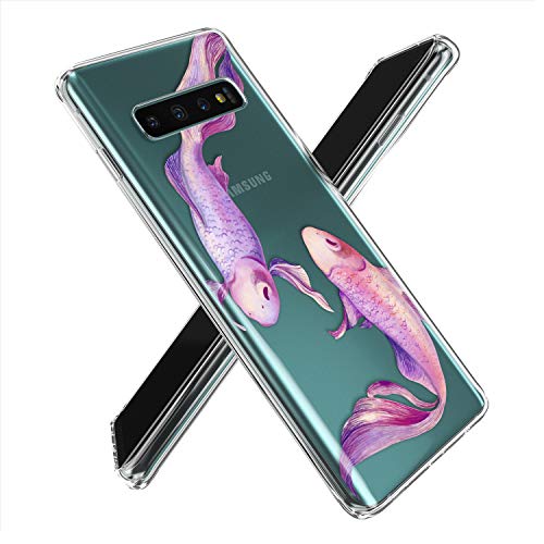 Lex Altern TPU Funda para Samsung Galaxy S20 Plus 5G S10e Note 10 9 Morada Pescadoes Delgado Rosado Femenina Ligera Elegant Linda Transparente Tender Suave Carcasa Cubierta Amable uk0740