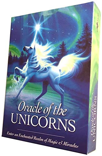 LHJY 44cards Hot Full English Unicorn Oracle Cards Deck, Misterioso Tarot Cards, Guidance Adivination Fate Juego De Mesa De Juguete