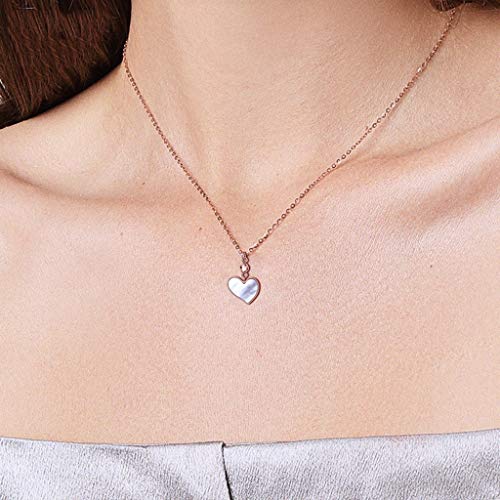 Liangzishop Collares con Colgante Collar del Encanto de Las Mujeres Enviar Novia 18k del Collar del corazón del Amor del Oro 17inch un Regalo de cumpleaños Collares