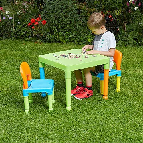 Libertad de Juguetes de los niños Mesa y 2 sillas Juego, plástico, Multi-Color