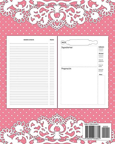 Libro De Recetas En Blanco: Libro de cocina personalizado para anotar hasta 135 Recetas - Cuaderno para completar - Perfecto Para Los Amantes De La Cocina