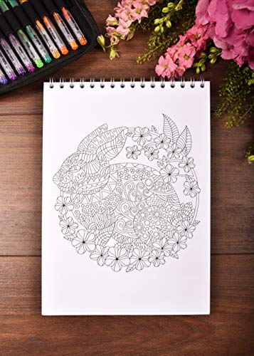 Libros Para Colorear Adultos por Colorya - Mandalas Magical Nature - Libro Colorear Adultos Premium, Sin Manchas, Impresión A Una Cara, Tamaño A4 y Espiralado + Ebook Extra con Ejemplos, Ideas y Tips