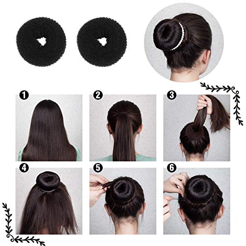 Lictin 24 pcs Accesorios de Peinado- Set de Diseño de Cabello, Accesorios de Cabello Trenzado Peinado Clip para DIY Pelo para Niñas Mujeres