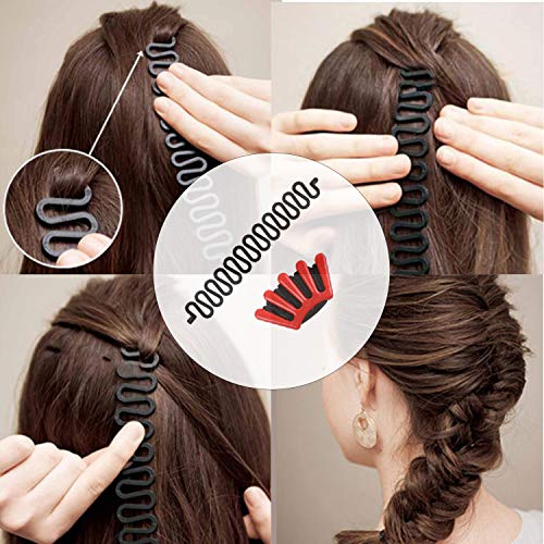 Lictin 24 pcs Accesorios de Peinado- Set de Diseño de Cabello, Accesorios de Cabello Trenzado Peinado Clip para DIY Pelo para Niñas Mujeres