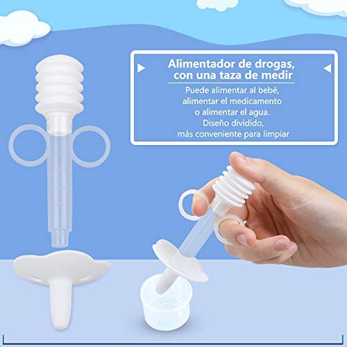 Lictin Set para Cuidado del Bebé - 15 Piezas Kit de Aseo para Bebés con Cuchara de Oreja con LED Cepillo de Pelo y Peine,Cortador de Uñas Cepillo de Dientes de Dedo para Viaje y el Uso Diario (Azul)