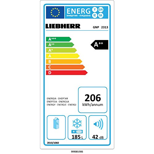 Liebherr GNP 2313 Independiente Vertical Blanco 188 L A++ - Congelador (Vertical, 188 L, 16 kg/24h, SN-T, Sistema de descongelado, A++)