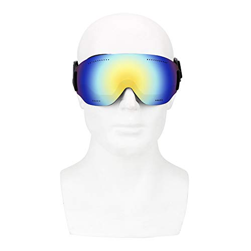 LIERSI Gafas De Esquí A Prueba De Viento De Nieve Gafas De Ajuste sobre Los Vidrios, La Correa De La Snowboard del Esquí Anti-Vaho Gafas De Protección UV Antideslizante Hombres Mujeres,C