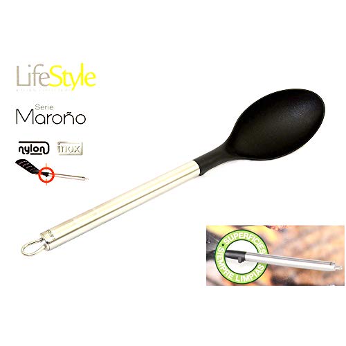 LifesTyle - Cucharón Modelo MAROÑO, Utensilios de cocina de alta calidad INOX y NYLON