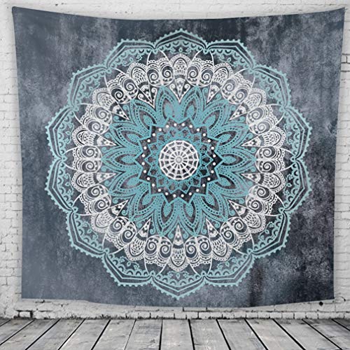 Lihan Tapicería Diseñador Indian Elefante Hippie Mandala de Pared Tapiz Estampado Floral Decoración de la Naturaleza del Hogar para Grande Picnic Mantel, Mandala 4 90 * 75cm/35 * 30inch