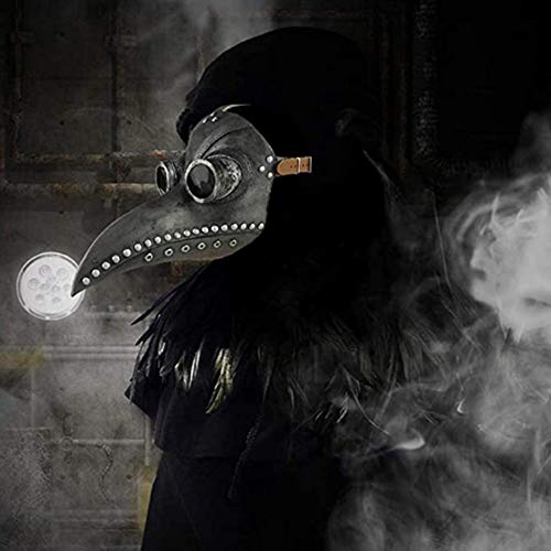 Lim Halloween Mask MáScara de MéDico de La Plaga para MáScara de Disfraz Steampunk Nariz Larga,GóTico Cosplay para Mardi Gras Fiesta de MáScaras Navidad