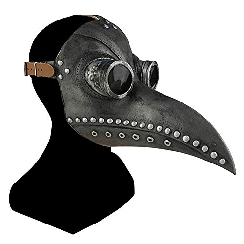 Lim Halloween Mask MáScara de MéDico de La Plaga para MáScara de Disfraz Steampunk Nariz Larga,GóTico Cosplay para Mardi Gras Fiesta de MáScaras Navidad