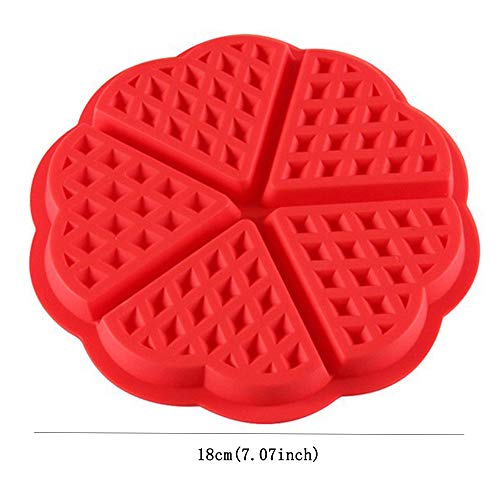 Limeo Molde para Gofres de Silicona Forma de Waffle Moldes para Hornear Moldes Para Hornear Waffles Juego de Latas de Silicona para Hornear Molde de Cuadrícula Moldes Waffle Moldes Silicona