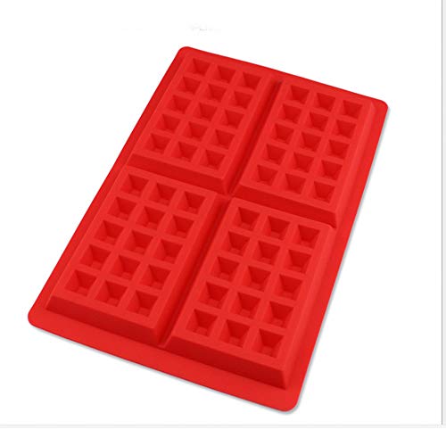 Limeo Molde para Gofres de Silicona Forma de Waffle Moldes para Hornear Moldes Para Hornear Waffles Juego de Latas de Silicona para Hornear Molde de Cuadrícula Moldes Waffle Moldes Silicona