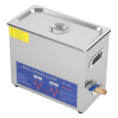 Limpiador ultrasónico profesional 6L Limpiador ultrasónico industrial digital de acero inoxidable Temperatura ajustable para limpieza de laboratorio Enchufe de la UE