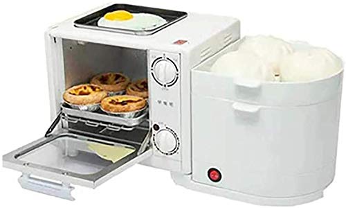 LINANNAN Petit-déjeuner Machine multifonction ménages Quatre-en-un Four électrique Porridge dispositif frit cuisson Pain Bateau à vapeur