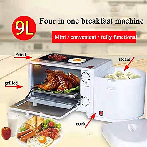 LINANNAN Petit-déjeuner Machine multifonction ménages Quatre-en-un Four électrique Porridge dispositif frit cuisson Pain Bateau à vapeur