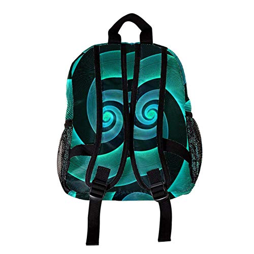 Línea de vórtice Azul Mochila para niños 3-8 años,Mochila Escolar Toddler Kids Mochila Escolar para Niños Pequeños 25.4x10x30 CM