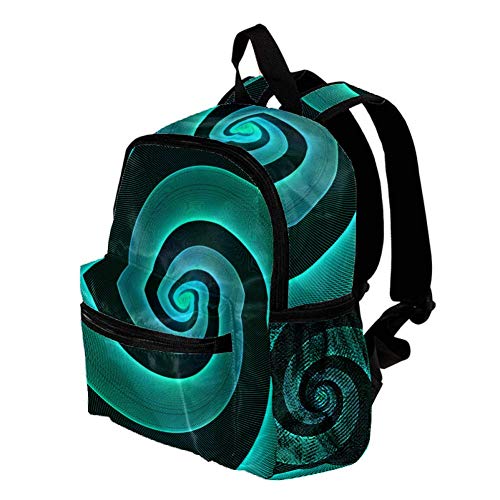 Línea de vórtice Azul Mochila para niños 3-8 años,Mochila Escolar Toddler Kids Mochila Escolar para Niños Pequeños 25.4x10x30 CM