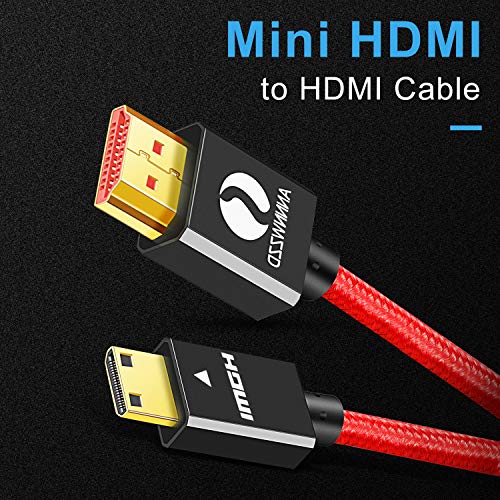 linkinperk Cable Mini HDMI 1.4a/ 2.0 (Tipo C) a HDMI (Tipo A) | Chapado en Oro (Alta Velocidad) Real 3D y Ethernet Capacidad | Apto para Full HD/HD Ready/3d | 1080 P | 2160 P (2M)