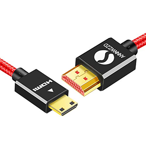 linkinperk Cable Mini HDMI 1.4a/ 2.0 (Tipo C) a HDMI (Tipo A) | Chapado en Oro (Alta Velocidad) Real 3D y Ethernet Capacidad | Apto para Full HD/HD Ready/3d | 1080 P | 2160 P (2M)