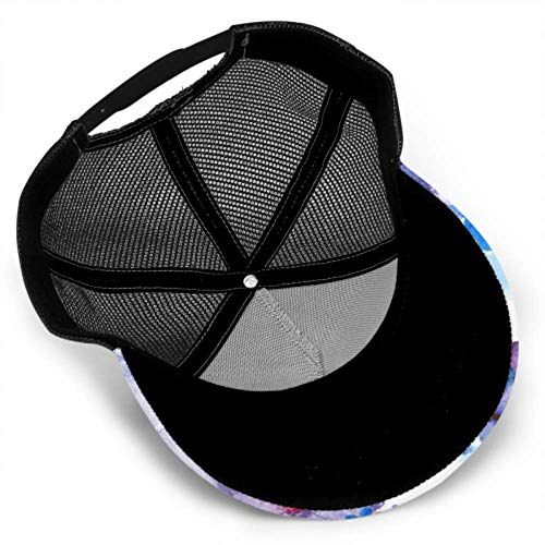 LINPM Gorra de béisbol Hombres Mujeres, Composición artística Pintada a Mano Anémona Bígaro Ajustable Trucker Mesh Summer Vented Baseball Sun Cap Sombrero Sombreros para Hombres