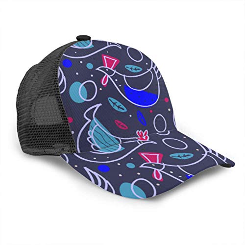 LINPM Gorra de béisbol Unisex, gallos, gallinas, Plumas, Huevos, púrpura, Azul, Gorra de béisbol Ajustable, Sombreros Deportivos al Aire Libre