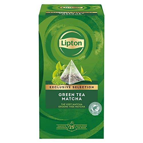 Lipton Selección Exclusiva Té Verde Matcha, 25 Pirámides, Pack de 6