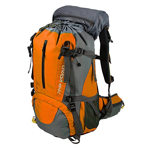 Lixada Mochila de Senderismo 50L con Cubierta Impermeable Mochila de Marcha Trekking Camping Deporte Al Aire Libre