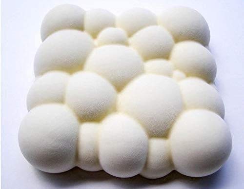 LJ Molde, 1 pieza 3D Bubbles Sky Cloud Molde de silicona para tartas de color blanco, molde para hornear, sartén, galleta, brownie, caramelo, helado para fiesta, boda, cumpleaños