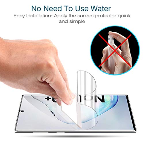 LK [3 Piezas] Protector de Pantalla para Samsung Galaxy Note 10 Plus/Note 10+, Trabaja con Fingerprint On Display [Funda Compatible] [Sin Burbujas] HD Claro Suave Protector, LK-X-25