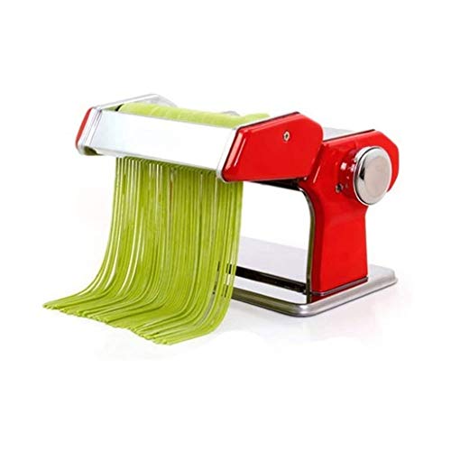 LKNJLL Máquina for Hacer Pasta, la Pasta de la máquina Manual de Acero Inoxidable, Tapa de Tabla de la Abrazadera y la Pasta Hecha en casa de medición for Espaguetis, Fetuchini