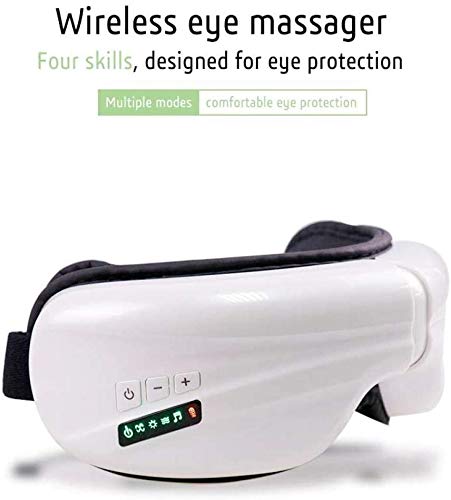 LKNJLL Masajeador de ojos Bluetooth inalámbrica Eye Mask portátil con la compresión de vibración y 3 Terapia modos de calefacción for el ojo seco Relax Vision Care del alivio de tensión La tensión ocu