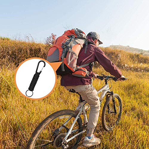 Llavero Paracord mosquetón -WENTS Clip de Gancho de Anillo de cordón Trenzado para Llaves Cuchillo Flash Al Aire Libre Camping Senderismo Mochila Hombres Aptos 7PCS