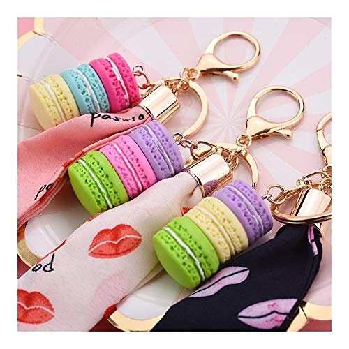 Llaveros Torta de las mujeres llavero de la mano de la cinta Carta cuerda colgante de cadena dominante del coche joyería del anillo de Clave regalo del partido Mejor K2278 Accesorios ( Color : Black )