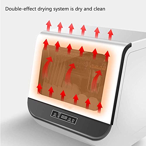 LLDKA Lavavajillas Tabla, Pulse la tecla 360 Grados y el Aerosol 72 ° esterilización de Alta Temperatura del Sistema de Secado de Doble Efecto Adecuado para la Cocina