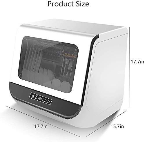 LLDKA Lavavajillas Tabla, Pulse la tecla 360 Grados y el Aerosol 72 ° esterilización de Alta Temperatura del Sistema de Secado de Doble Efecto Adecuado para la Cocina