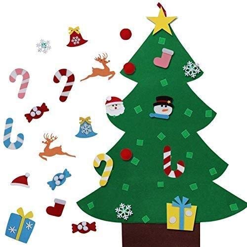 Llp DIY Fieltro Educación árbol de Navidad de Regalo del muñeco de Caramelo Colgar de la Pared Adornos de Navidad for niños Inicio Puerta de Pared Decoración de Navidad