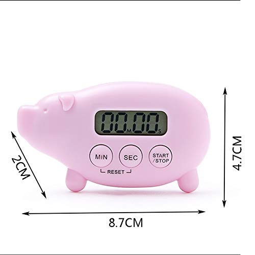 LNYJ Magnética Digital de Cocina Cooking Timer ABS Rosa 8.7x2x84.7CM 50 dB Tono de Ahorro de energía 100 Minutos de Cuenta atrás Contar adelante