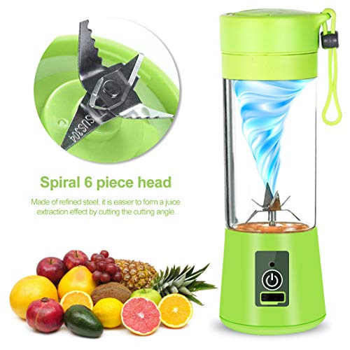 Local Makes A Comeback  - Recargable Juice Blender con USB，Mini Batidora Portátil,Juicer Cup with Updated 6 Blades