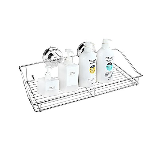 Locisne Ventosas de Acero Inoxidable caddy Cesta Súper Potente Succión del vacío de Ducha Rectangular Almacenamiento Estante Shampoo Organizador para Cocina Baño