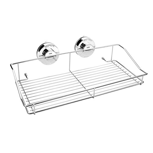 Locisne Ventosas de Acero Inoxidable caddy Cesta Súper Potente Succión del vacío de Ducha Rectangular Almacenamiento Estante Shampoo Organizador para Cocina Baño